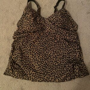 Lands End Underwire wrap tankini top 16W